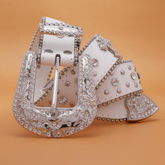 Faux Diamond Cross Banquet Party Belt Hip Hop Punk Men