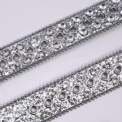 Men's Faux Diamond Leather Belt for Jeans Trousers