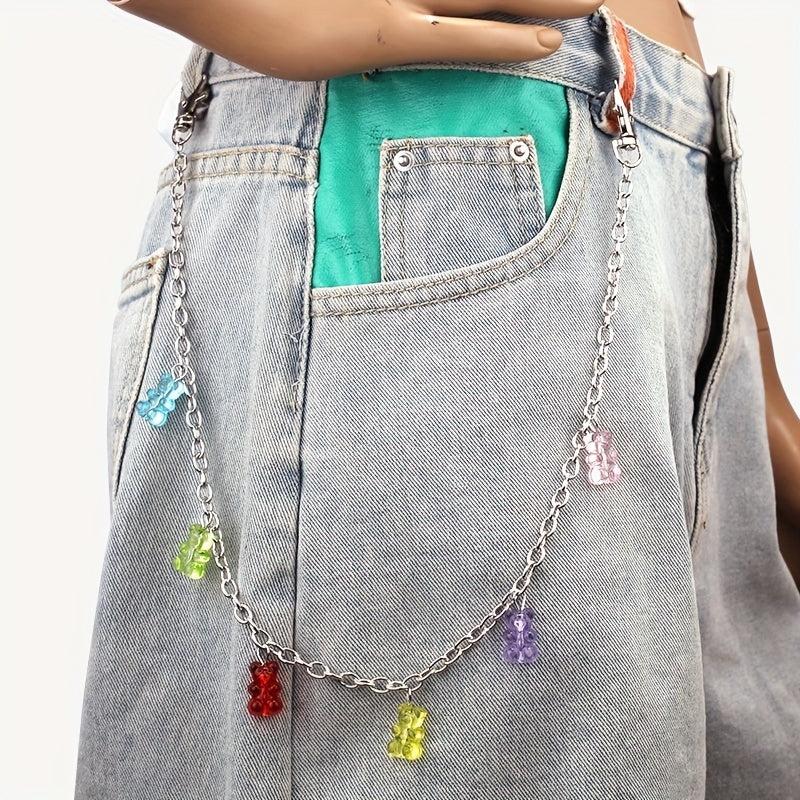 Acrylic Pendant Tassel Waist Chain Metal Dress Belt