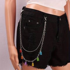 Acrylic Pendant Tassel Waist Chain Metal Dress Belt