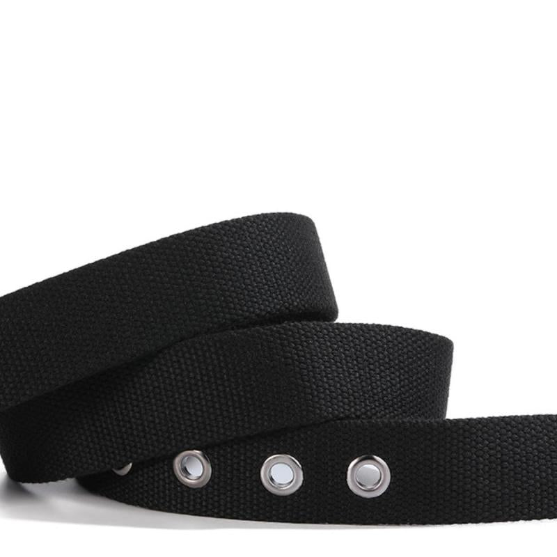 Alloy Stripe Pin Buckle Casual Jeans Canvas Belt