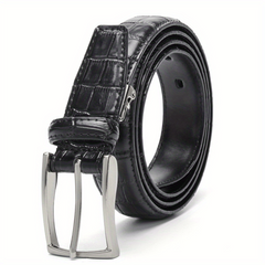 Leather Buckle Belt Men's Business Belt for Suit Pants