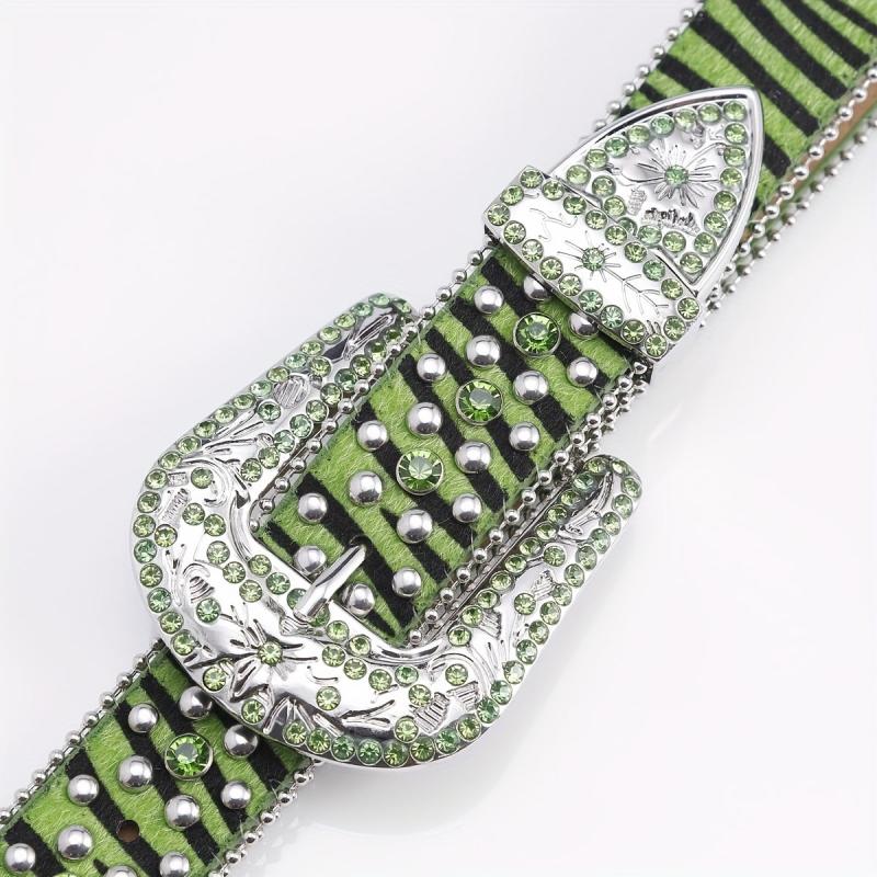 Rhinestone Flower Unisex Belt Jeans Artificial Diamond Belt