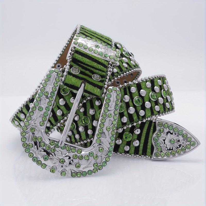 Rhinestone Flower Unisex Belt Jeans Artificial Diamond Belt