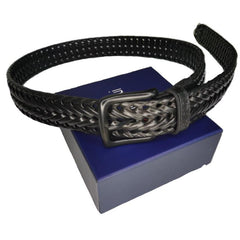 Men's Leather Buckle Belt for Outdoor Party