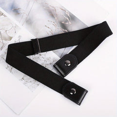 No Buckle Stretch Elastic Waist Belt For Jeans Pants