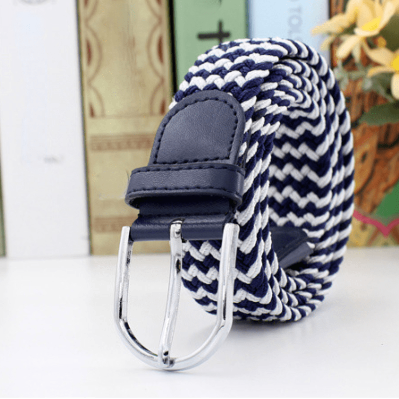 Men's Casual Woven Belt Pants Decorative Belt
