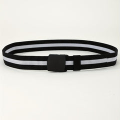 Men's Casual Nylon Leather Belt with Automatic Buckle