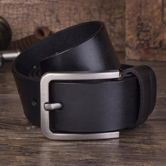 Men's Leather Belt Pin Buckle Waist Strap