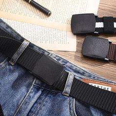 Men's Canvas Belt Plastic Buckle Metal Military Tactical Waist Belt