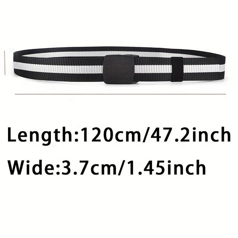 Men's Canvas Belt Plastic Buckle Metal Military Tactical Waist Belt