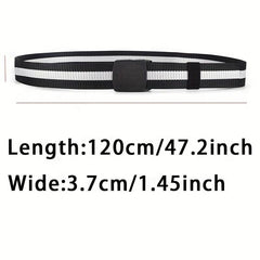 Men's Canvas Belt Plastic Buckle Metal Military Tactical Waist Belt