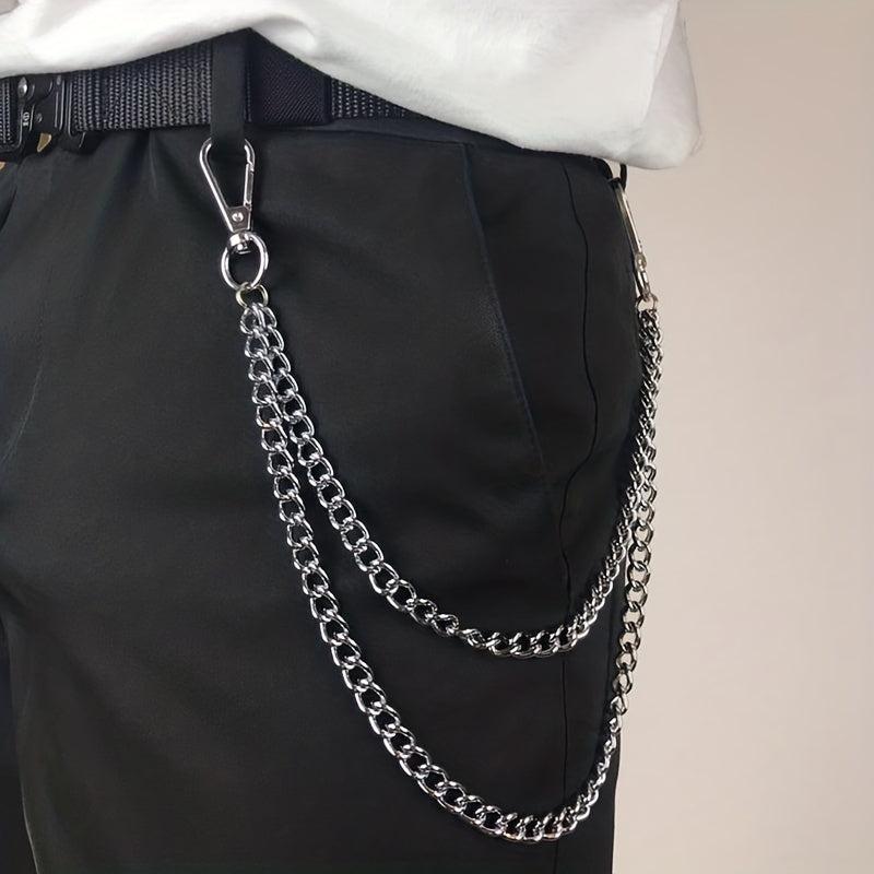 Men's Pants Chain Punk Hip Hop Pants Chain Waist Chain