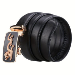 Chinese Style Men's Business Casual Belt with Dragon Buckle