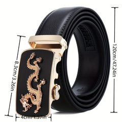 Chinese Style Men's Business Casual Belt with Dragon Buckle