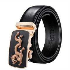 Chinese Style Men's Business Casual Belt with Dragon Buckle