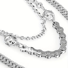 Metal Skull Layered Hip Hop Pants Chains