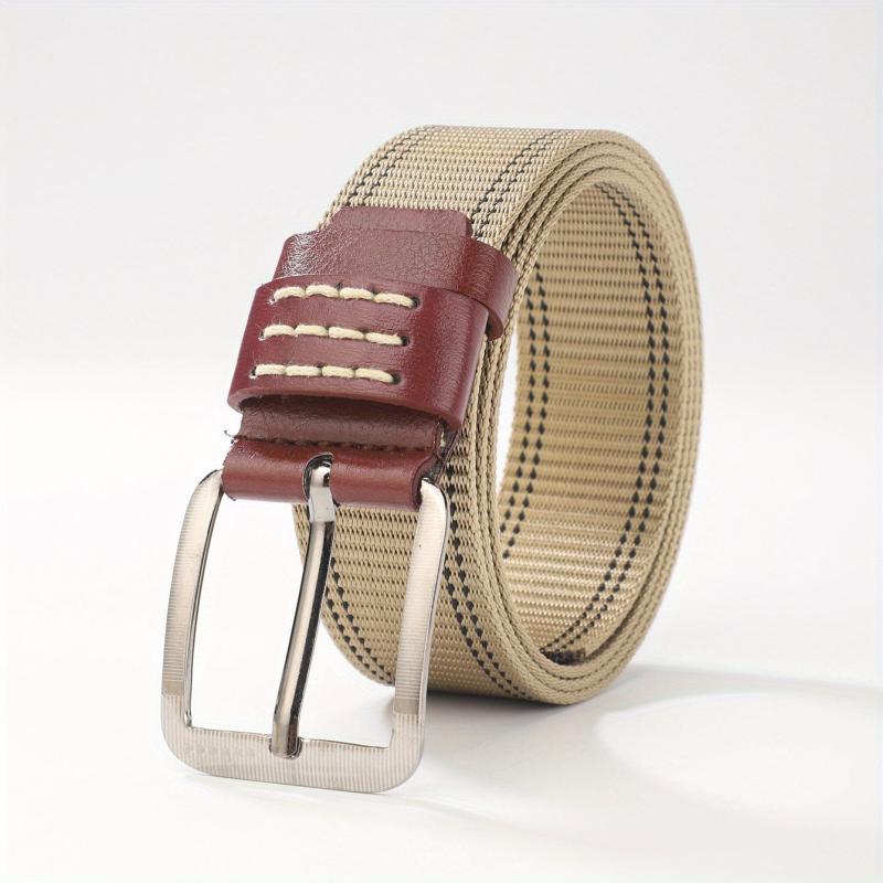 Men's Canvas Belt Pin Buckle Belt Outdoor Casual Jeans