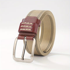 Men's Canvas Belt Pin Buckle Belt Outdoor Casual Jeans