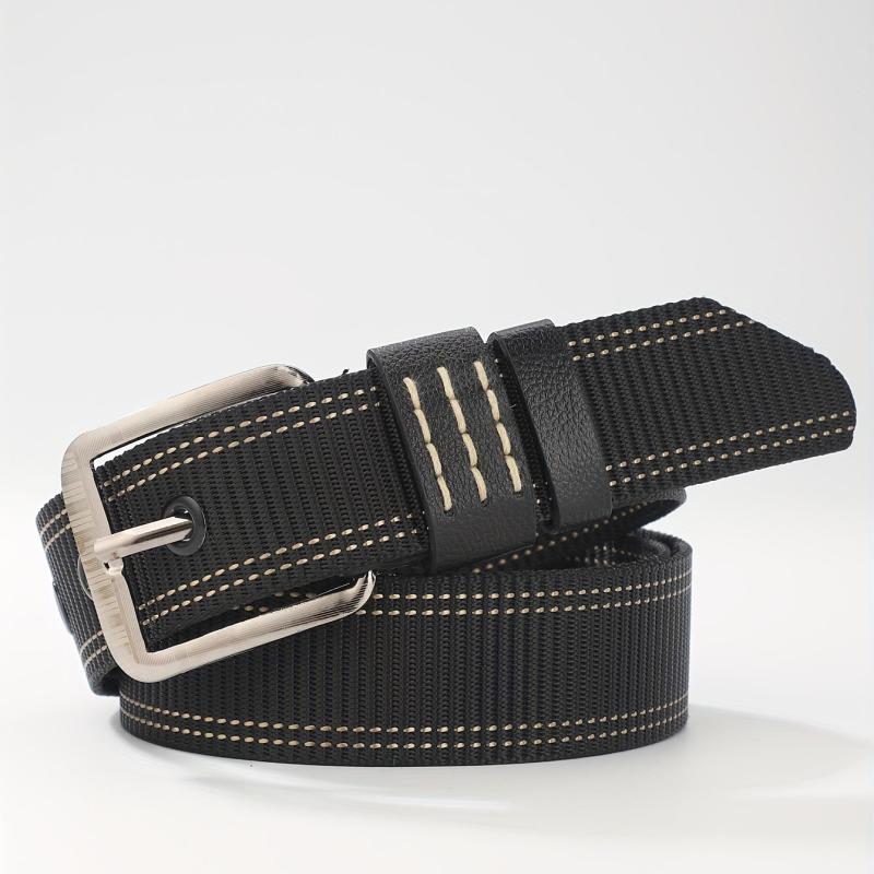 Men's Canvas Belt Pin Buckle Belt Outdoor Casual Jeans