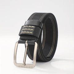Men's Canvas Belt Pin Buckle Belt Outdoor Casual Jeans