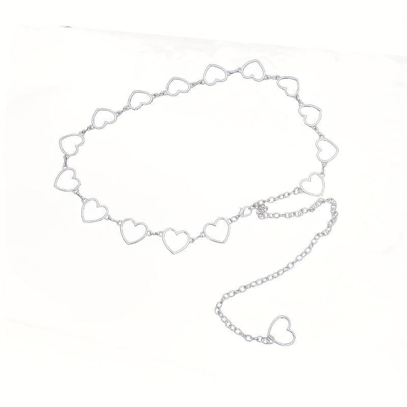 Hollow Heart Decor Waist Chain Belt Hip hop Street Style
