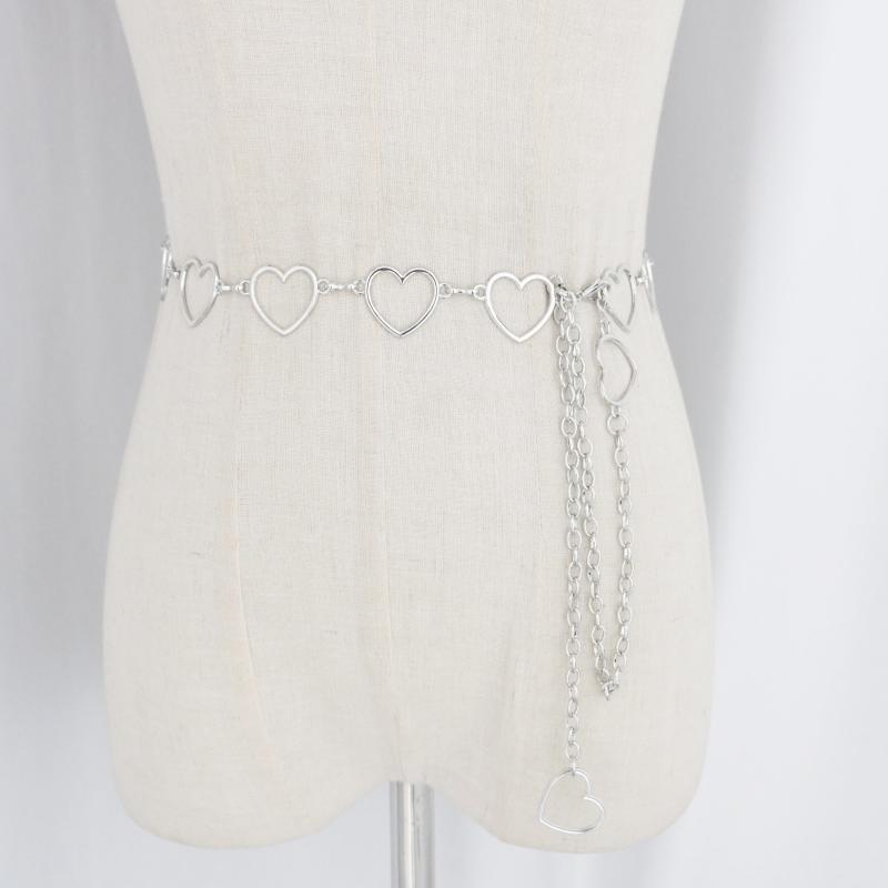 Hollow Heart Decor Waist Chain Belt Hip hop Street Style