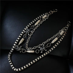 Double Layer Skull Metal Waist Chain Hip Hop Pant Chain