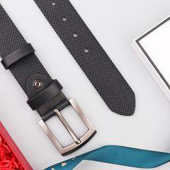 Men's Bag Edge Point Hole Alloy Needle Buckle PU Belt Accessories