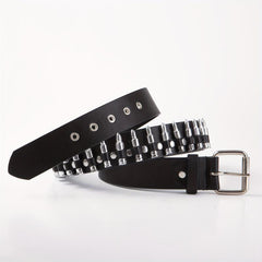 Men's Punk Bullet Belt Rivet Rock Decorative Leather Belt