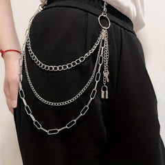 Hip Hop Metal Waist Chain Jeans Pants Chain Bag Chain