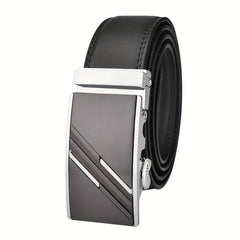 Men's Leather Belt Metal Automatic Buckle High Belt For Men