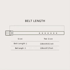 Casual Men Belt with Horse Head Button