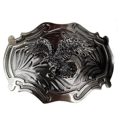 Flying Eagle Animal Silver Belt Buckle For Men With Leather Belt