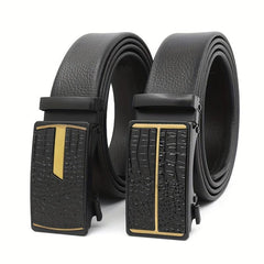 Automatic Fish Pattern Buckle Belt Stylish Business Casual Belt