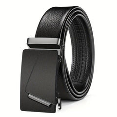 Leather Belt with Automatic Buckle for Men