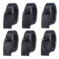 Men's PU Faux Leather Belt with Automatic Buckle