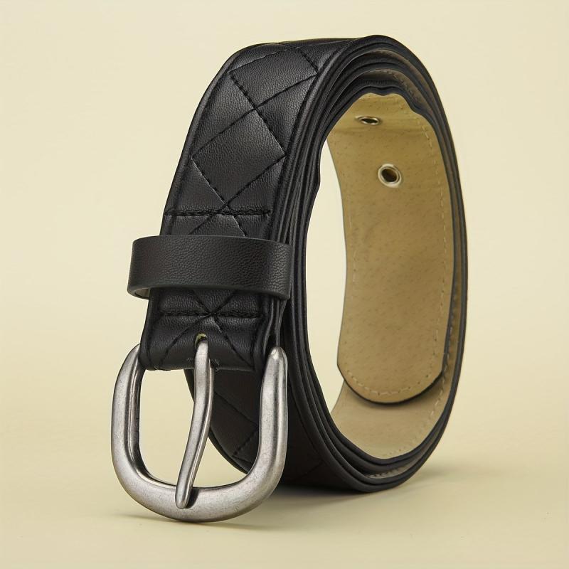 Men's Alloy Needle Buckle Belt PU Leather Jeans Belt