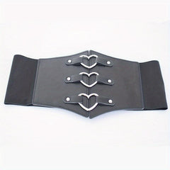Heart Elastic Cinch Waist Belt Shirt Accessory