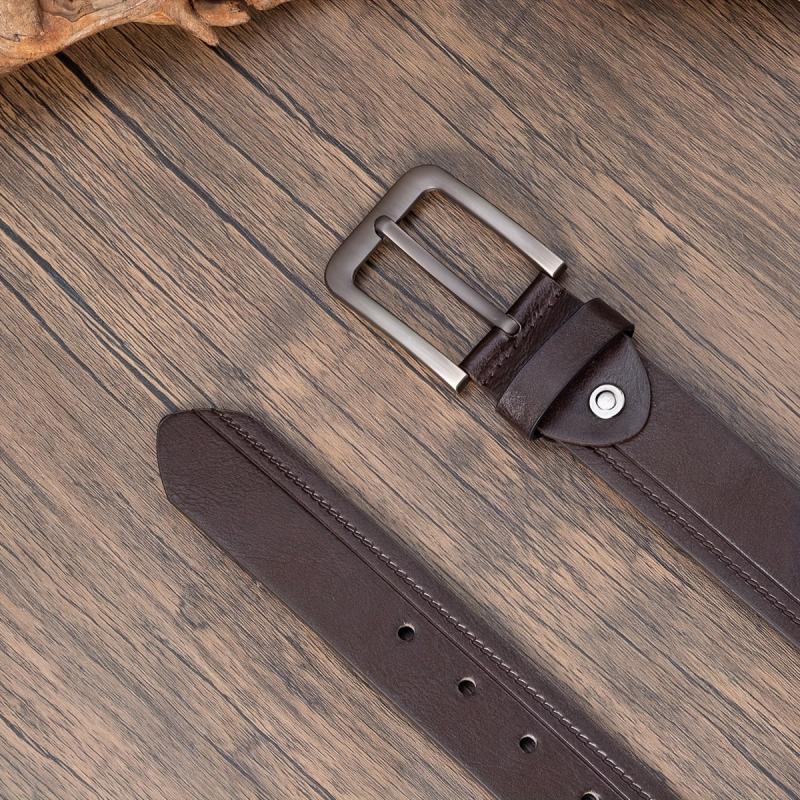 Men's Single Jack Dress Belt Western Style Alloy Buckle PU Belt