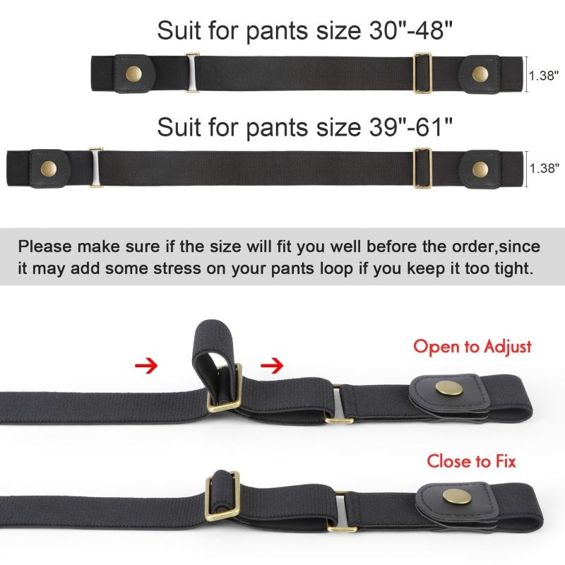 Men's Buckleless Belt Stretch Jeans No Buckle