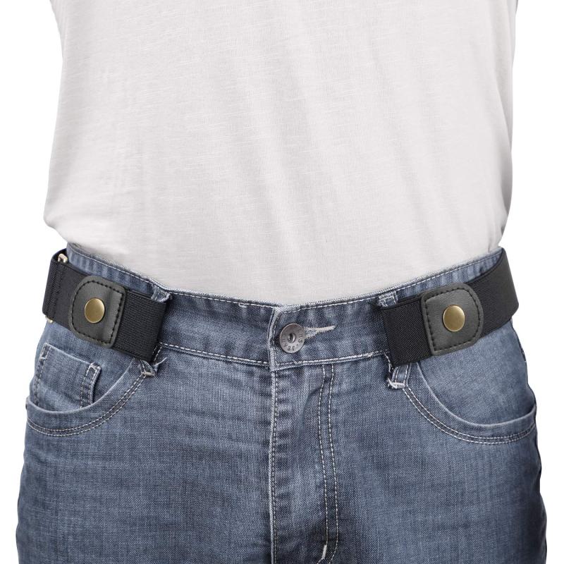 Men's Buckleless Belt Stretch Jeans No Buckle