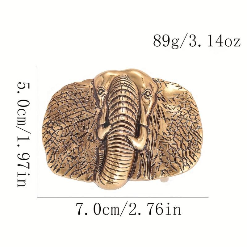 African Elephant Belt Buckle Western Cowboy Punk Hip Hop Belt Buckle