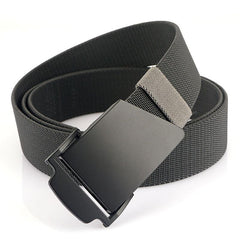 Men's Braided Leather Belt with Metal Denim Buckle