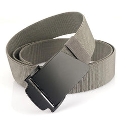 Men's Braided Leather Belt with Metal Denim Buckle