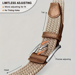 Canvas Micro Elastic Braided Belt for Youth