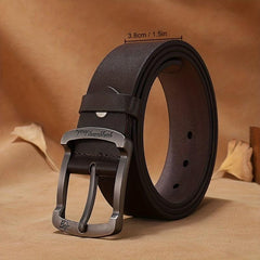 PU Pants Belt Retro Casual Business Buckle Belt For Men