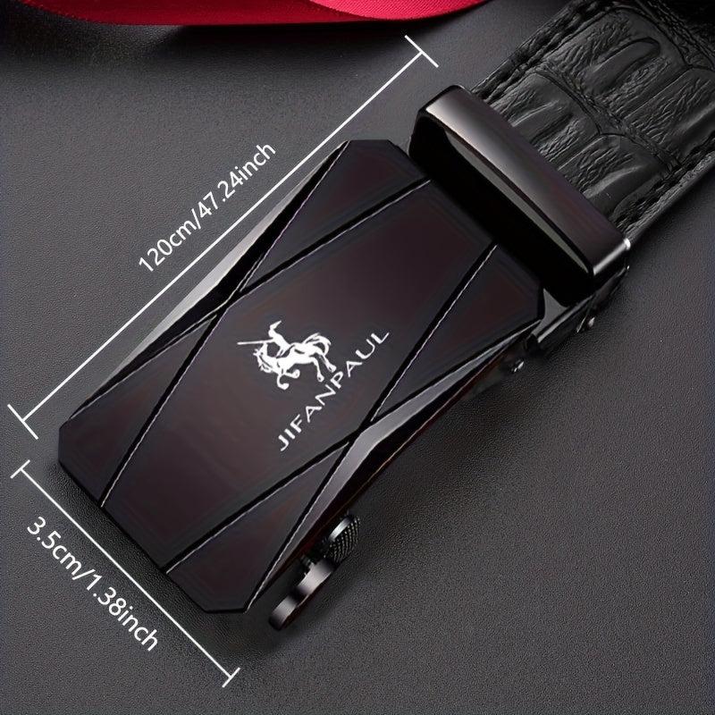 Men's PU Leather Business Casual Belt Automatic Buckle Belt