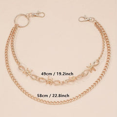 Golden Double Layer Pants Chain Body Jewelry
