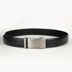 Men's Alloy Automatic Buckle PU Belt Uniform Accessory Belt